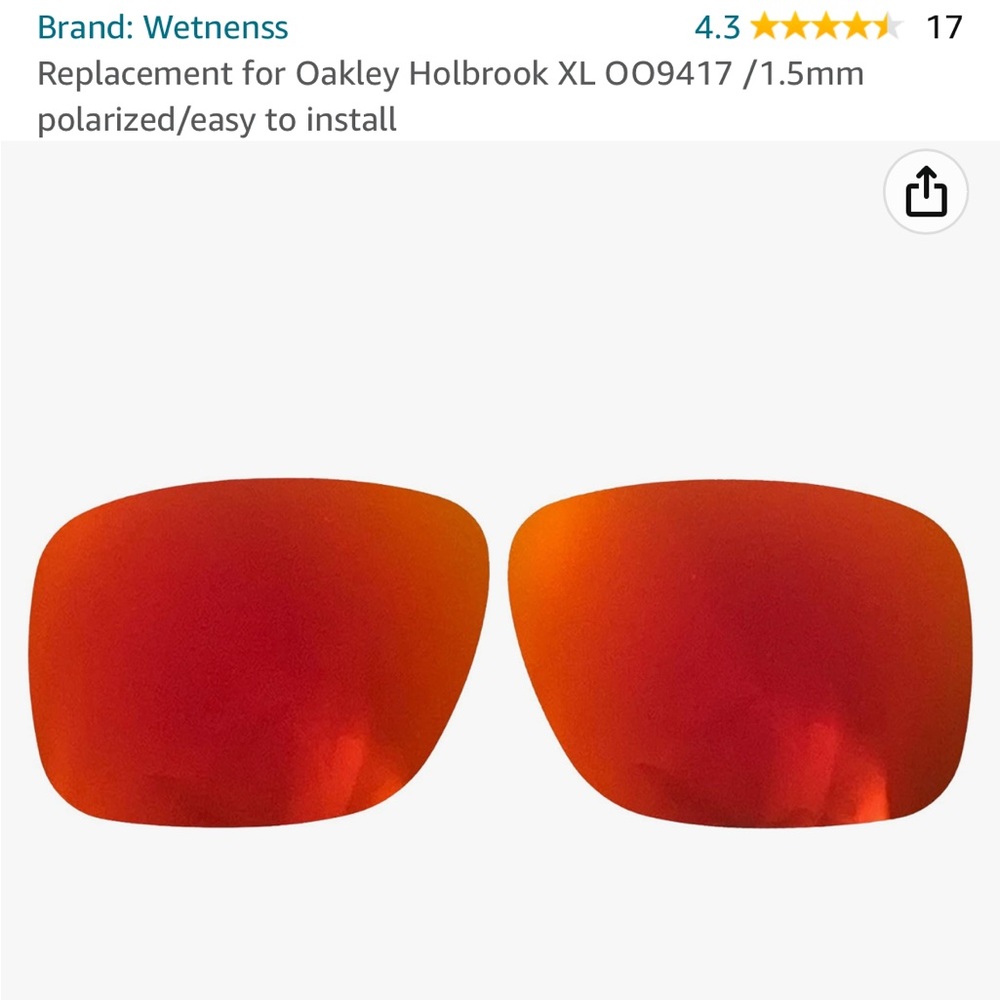 Replacement for Oakley Holbrook XL OO9417 /1.5mm polarized/easy to install